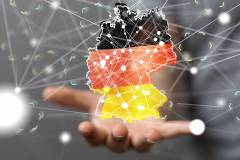 Foto: Kartenumriss von Deutschland