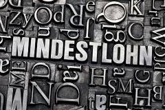 Foto: Schriftzug Mindestlohn