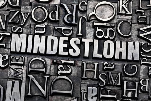 Foto: Schriftzug Mindestlohn